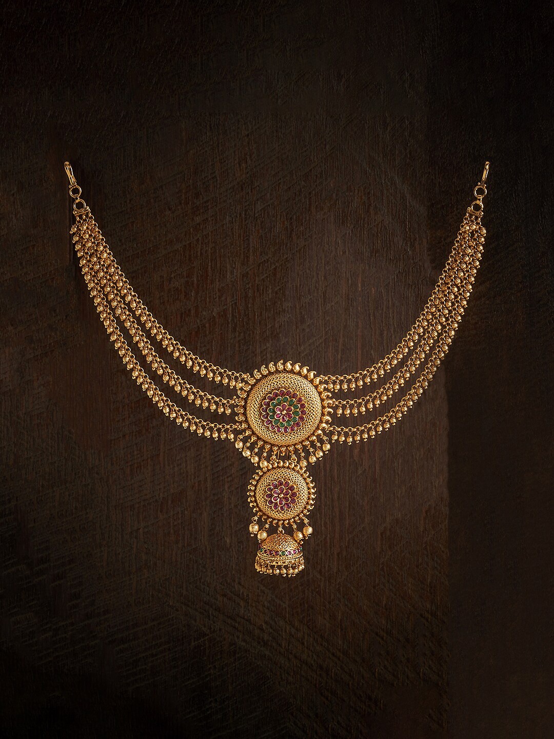 

Kushal's Fashion Jewellery Gold-Plated Stone Studded Head Jewellery