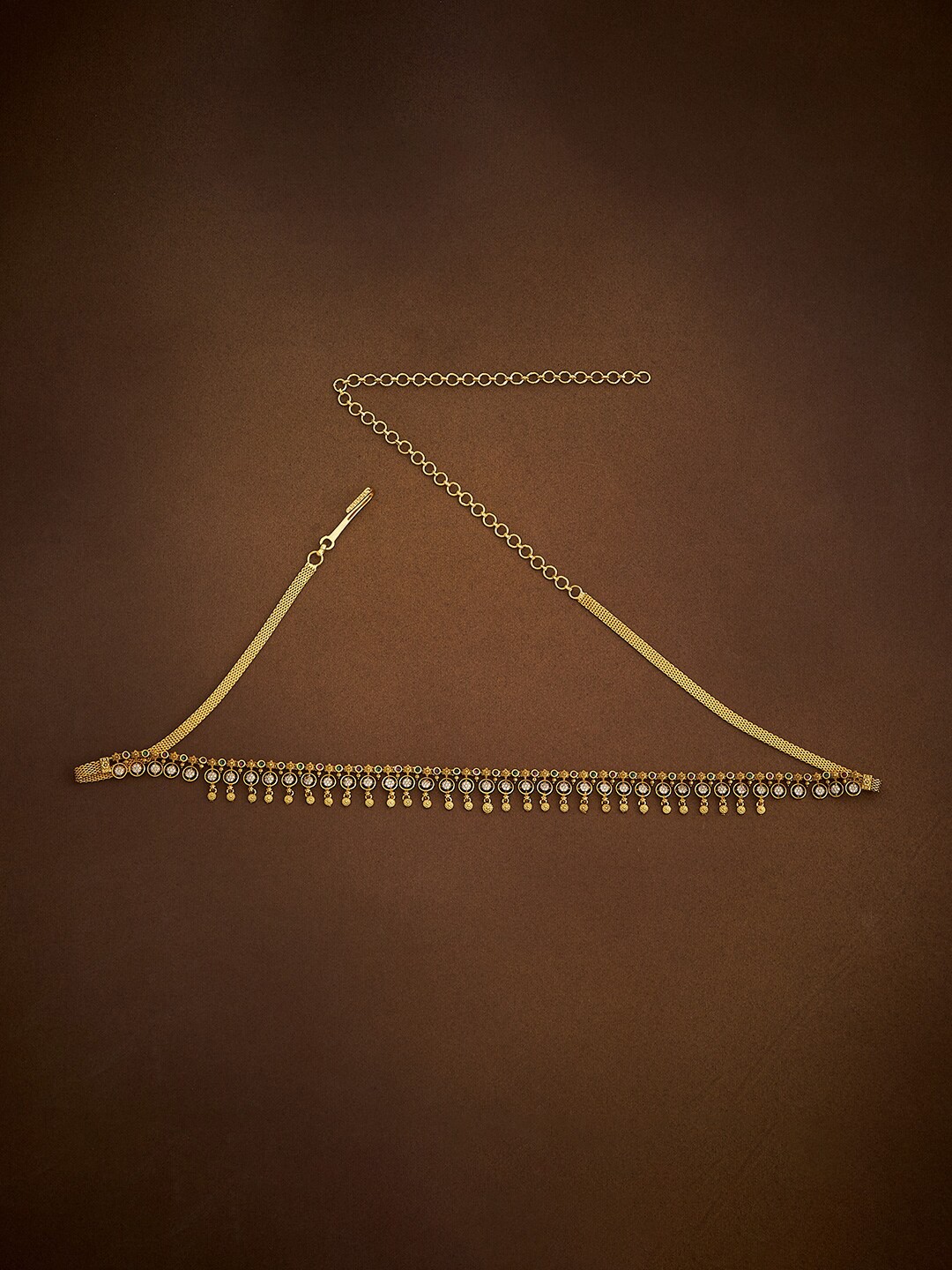 

Kushal's Fashion Jewellery Gold-Plated Stones Studded Waist Chain Saree Accessories