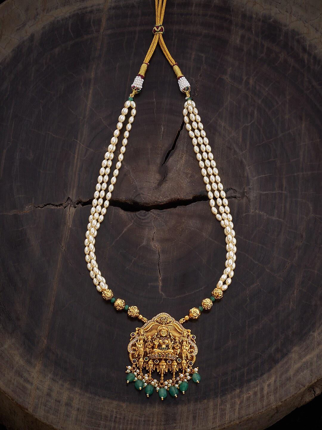 

Kushal's Fashion Jewellery Copper Gold-Plated Beads Beaded Antique Necklace