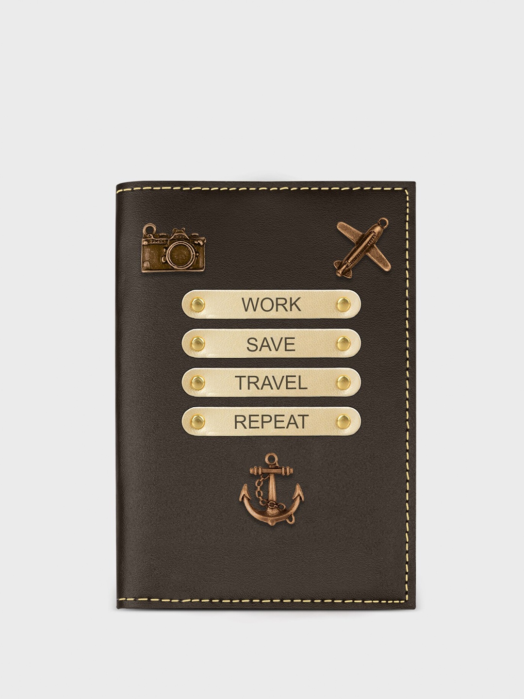 

The Wallet Store Men Printed Leather Card Holder, Grey