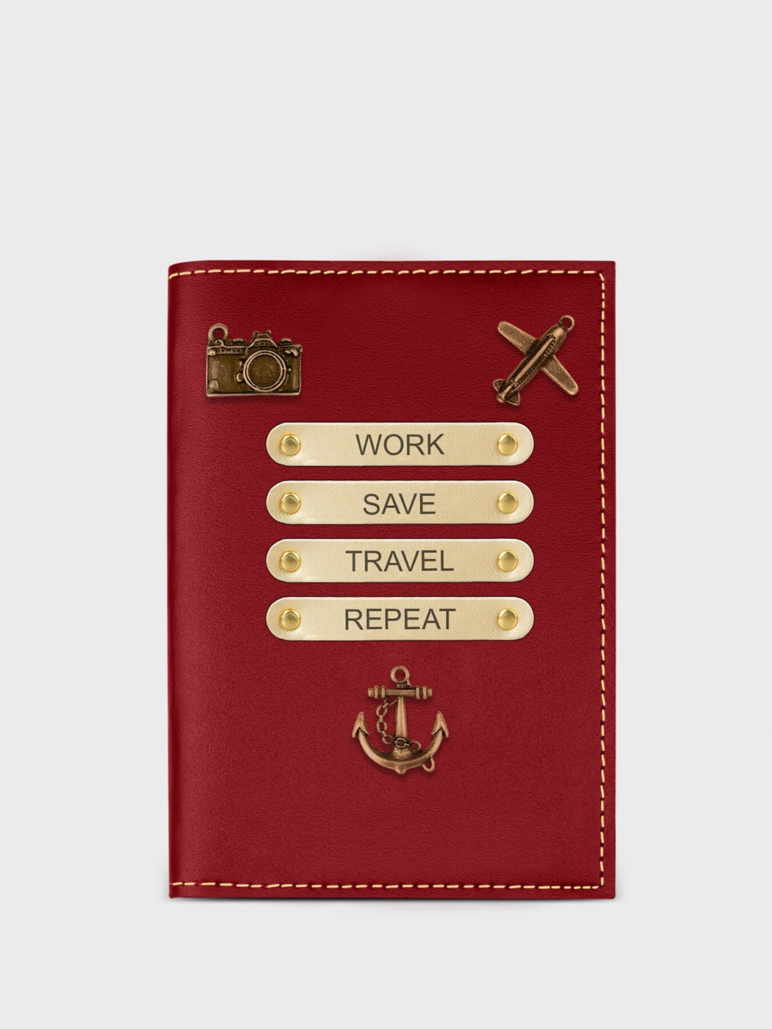 

The Wallet Store Men Leather Passport Holder, Red