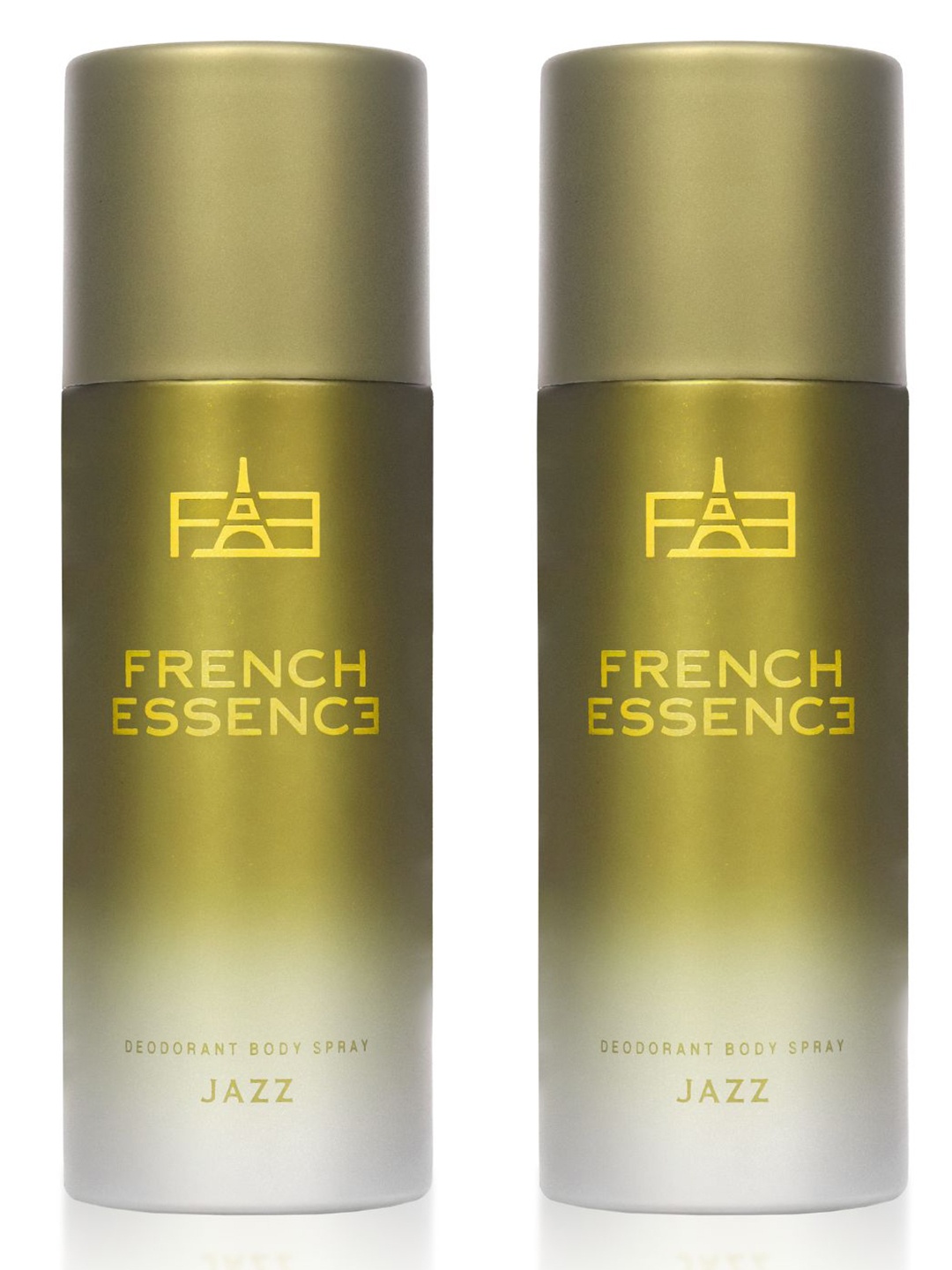 

FRENCH ESSENCE Men Set Of 2 Luxury Jazz Long Lasting Deodorant - 150ml Each, Yellow