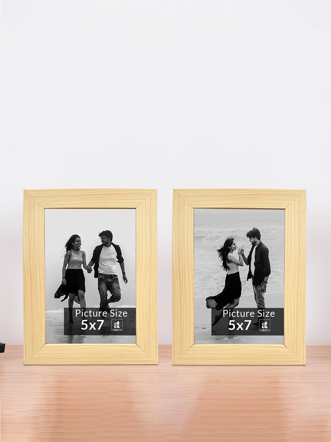 

Art Street Beige Set of 2 Wooden Table Photo Frames