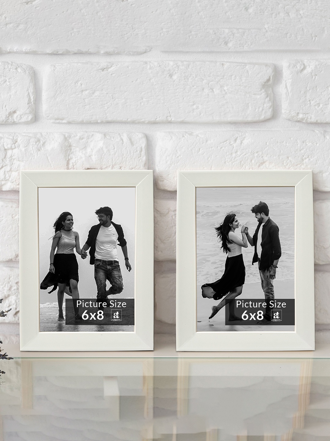 

Art Street White & Black Set of 2 Wooden Table Photo Frames