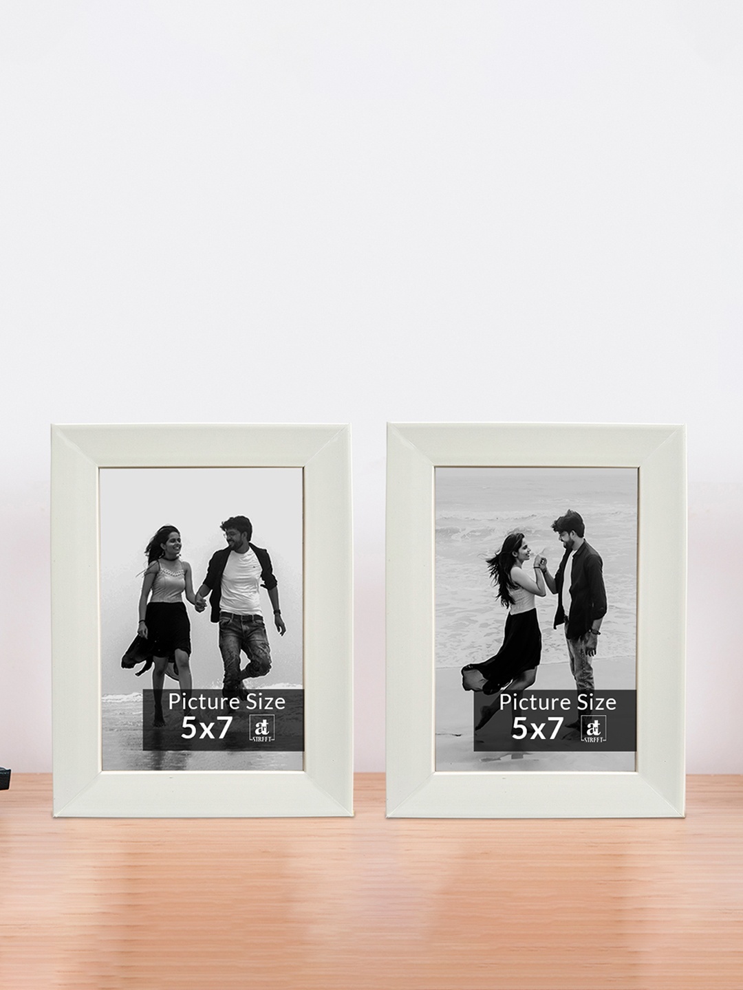 

Art Street White & Black Set of 2 Wooden Table Photo Frames