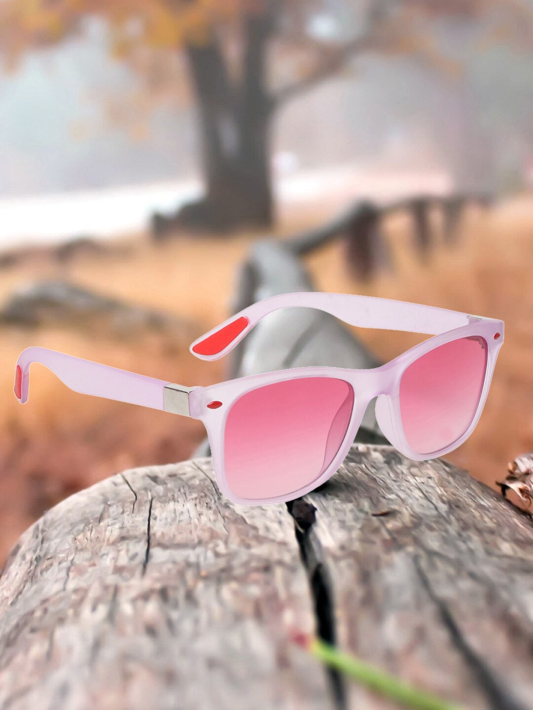 

Swiss Design Unisex Wayfarer Sunglasses with UV Protected Lens SDSG-10-PK, Pink