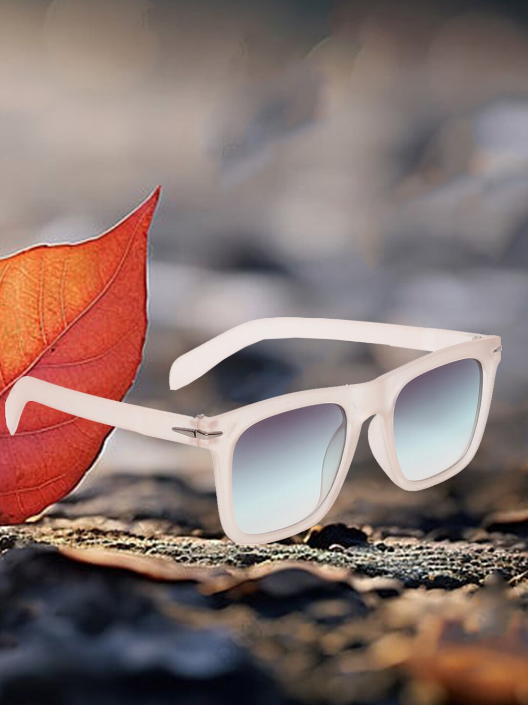 

Swiss Design Unisex Wayfarer Sunglasses with UV Protected Lens SDSG-09-WH, White