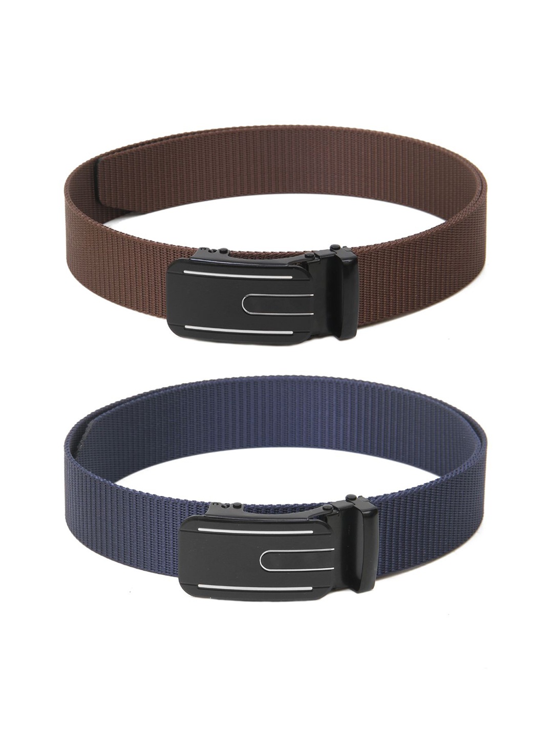 

Calvadoss Girls Set Of 2 Textured Belts, Brown