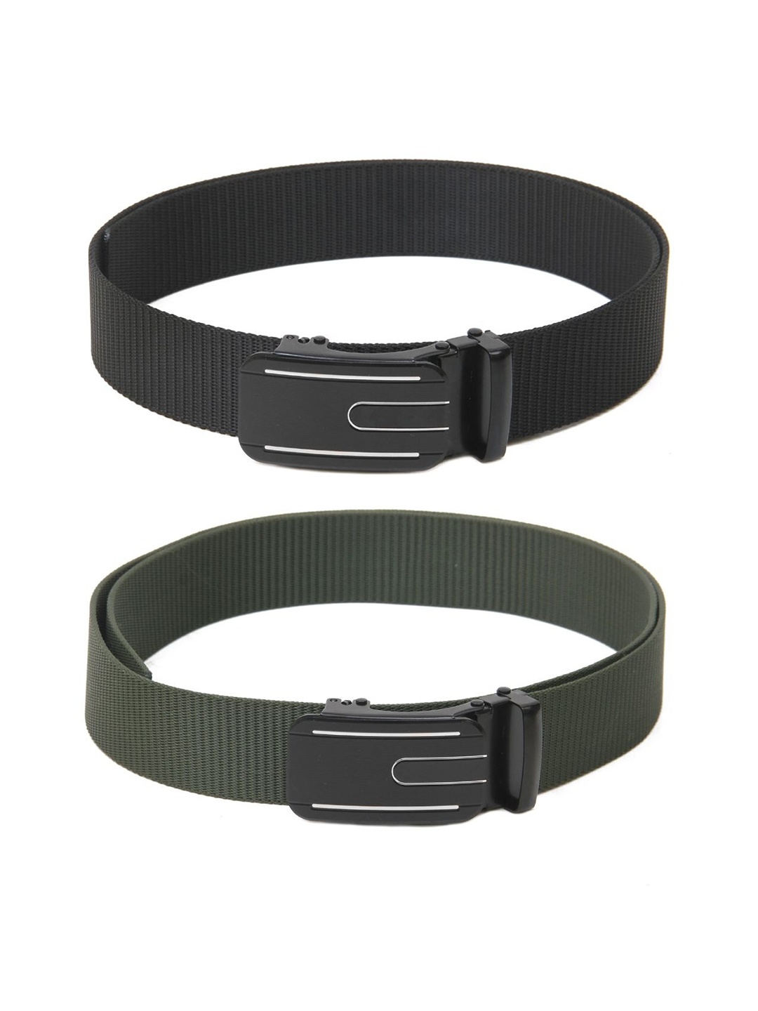 

Calvadoss Girls Set of 2 Textured Belts, Black