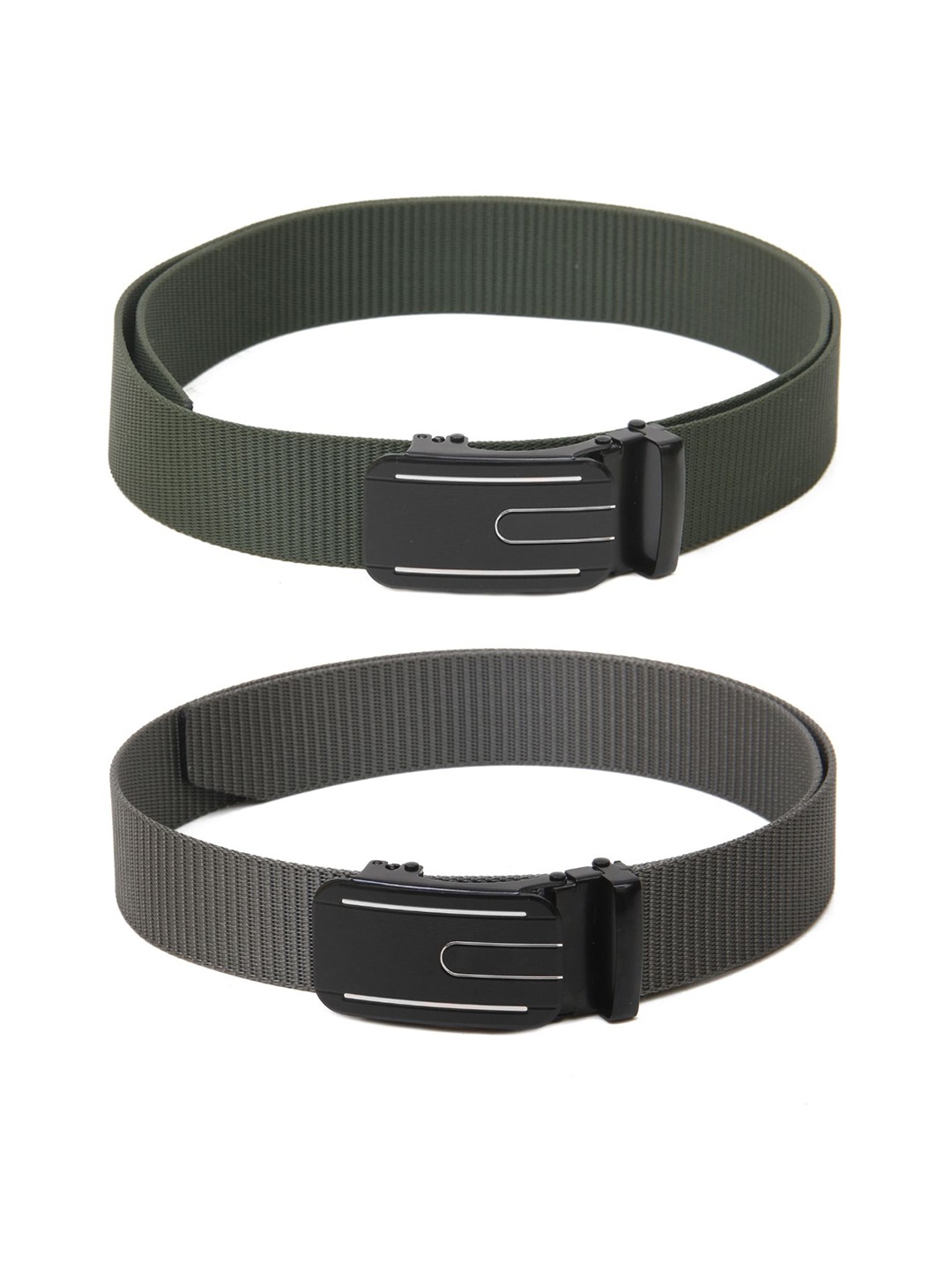 

Calvadoss Girls Set Of 2 Textured Canvas Belt, Green