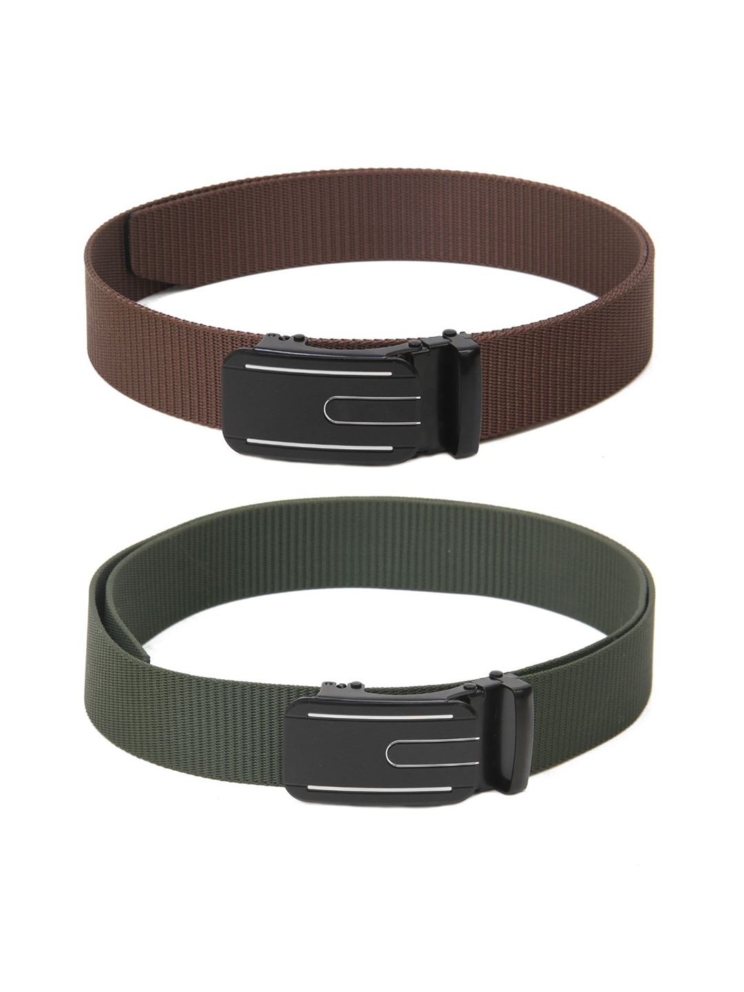 

Calvadoss Girls Set of 2 Textured Belts, Brown