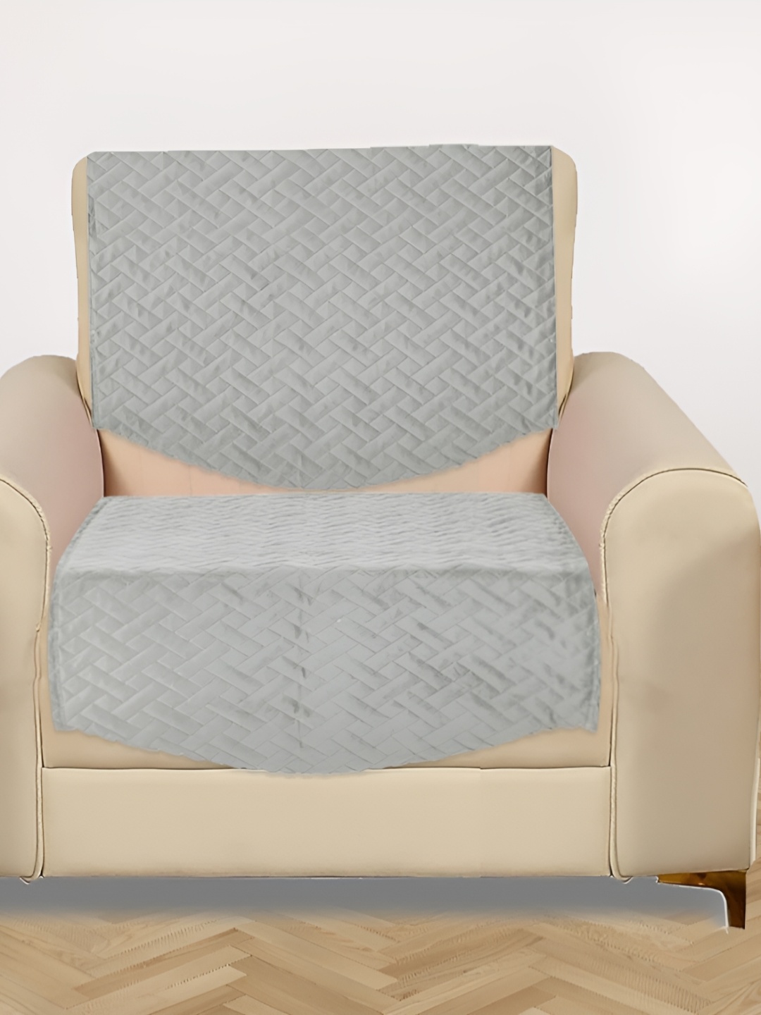 

RRC Grey 2 Piece Velvet 1 Seater Sofa Cover