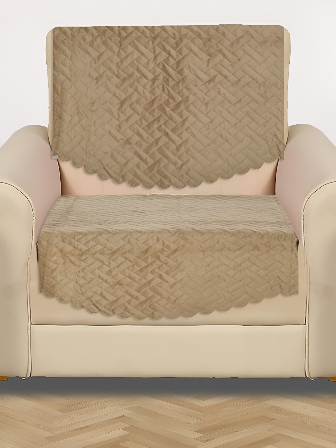 

RRC Brown Solid Velvet 2 Piece Sofa Cover