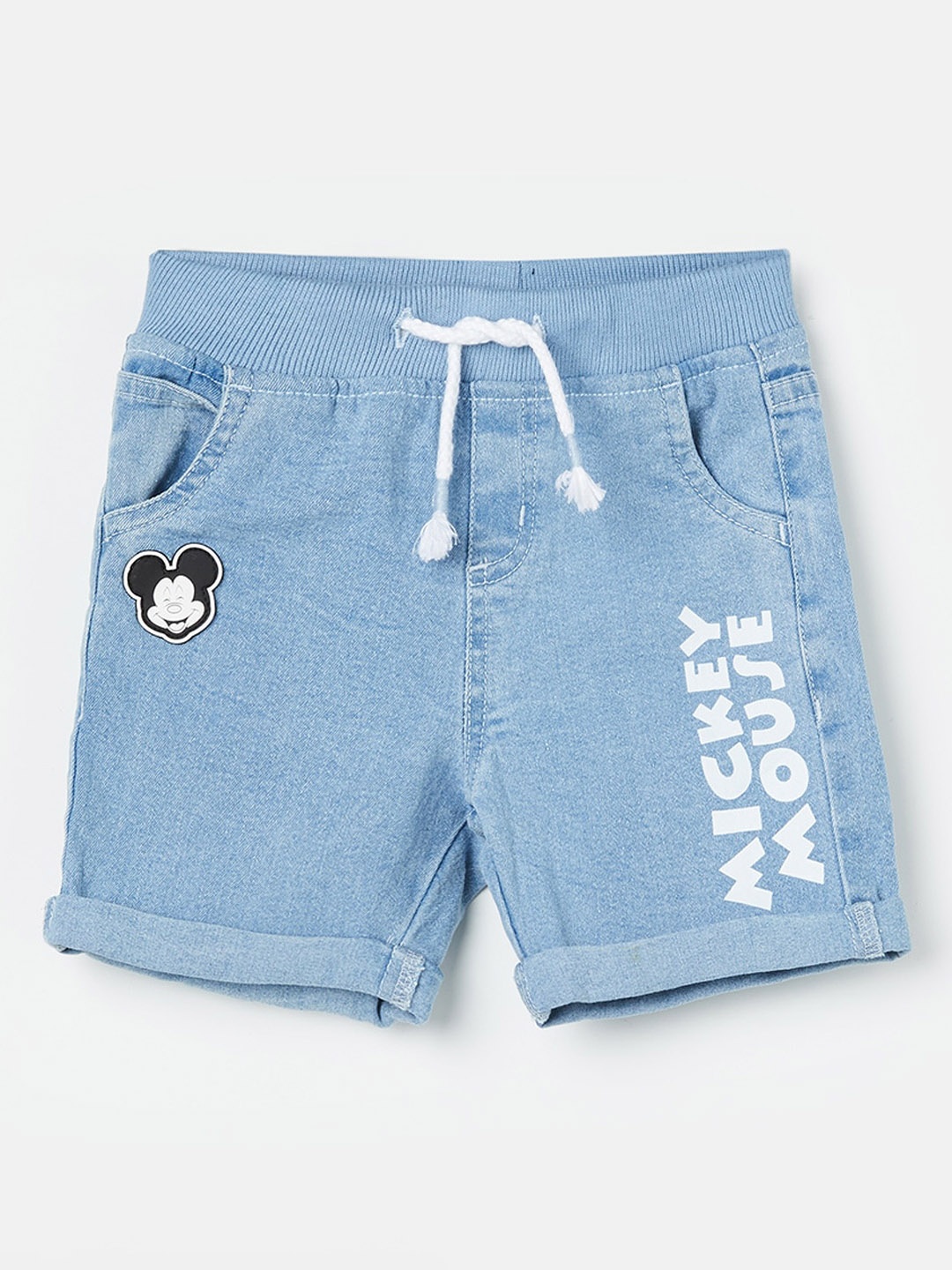 

Juniors by Lifestyle Boys Mickey Mouse Printed Denim Shorts, Blue