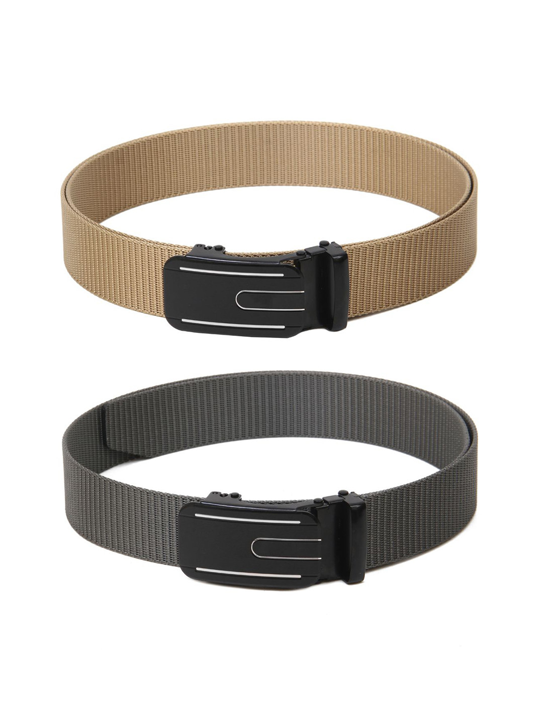 

Calvadoss Set Of 2 Textured Belt, Beige