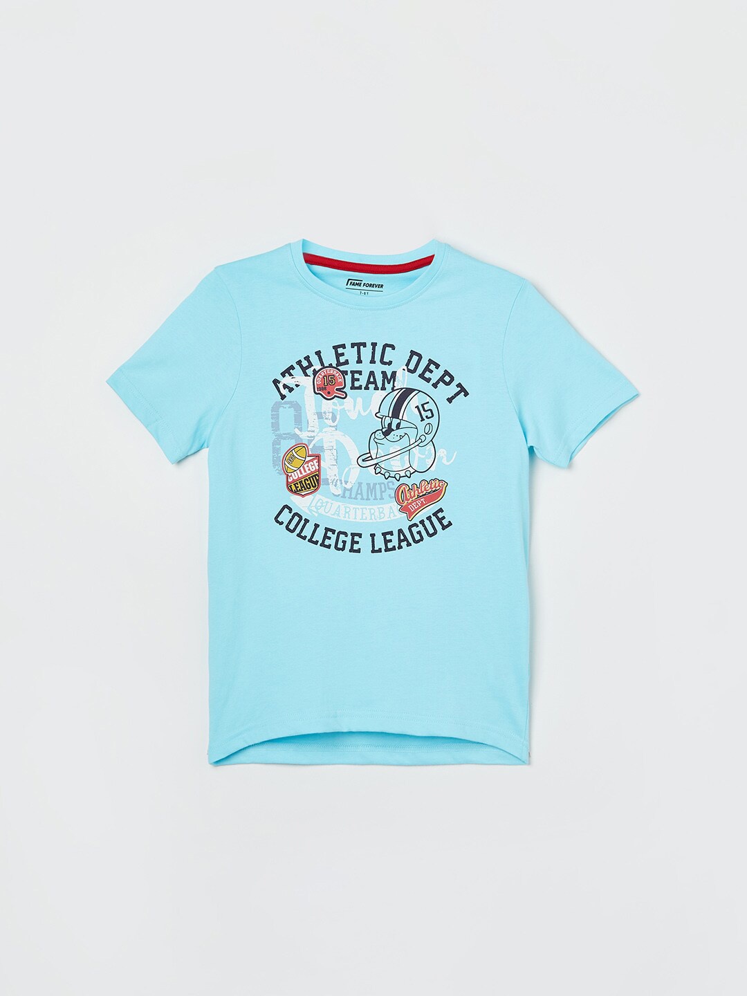 

Fame Forever by Lifestyle Boys Graphic Printed Round Neck Cotton T-shirt, Blue