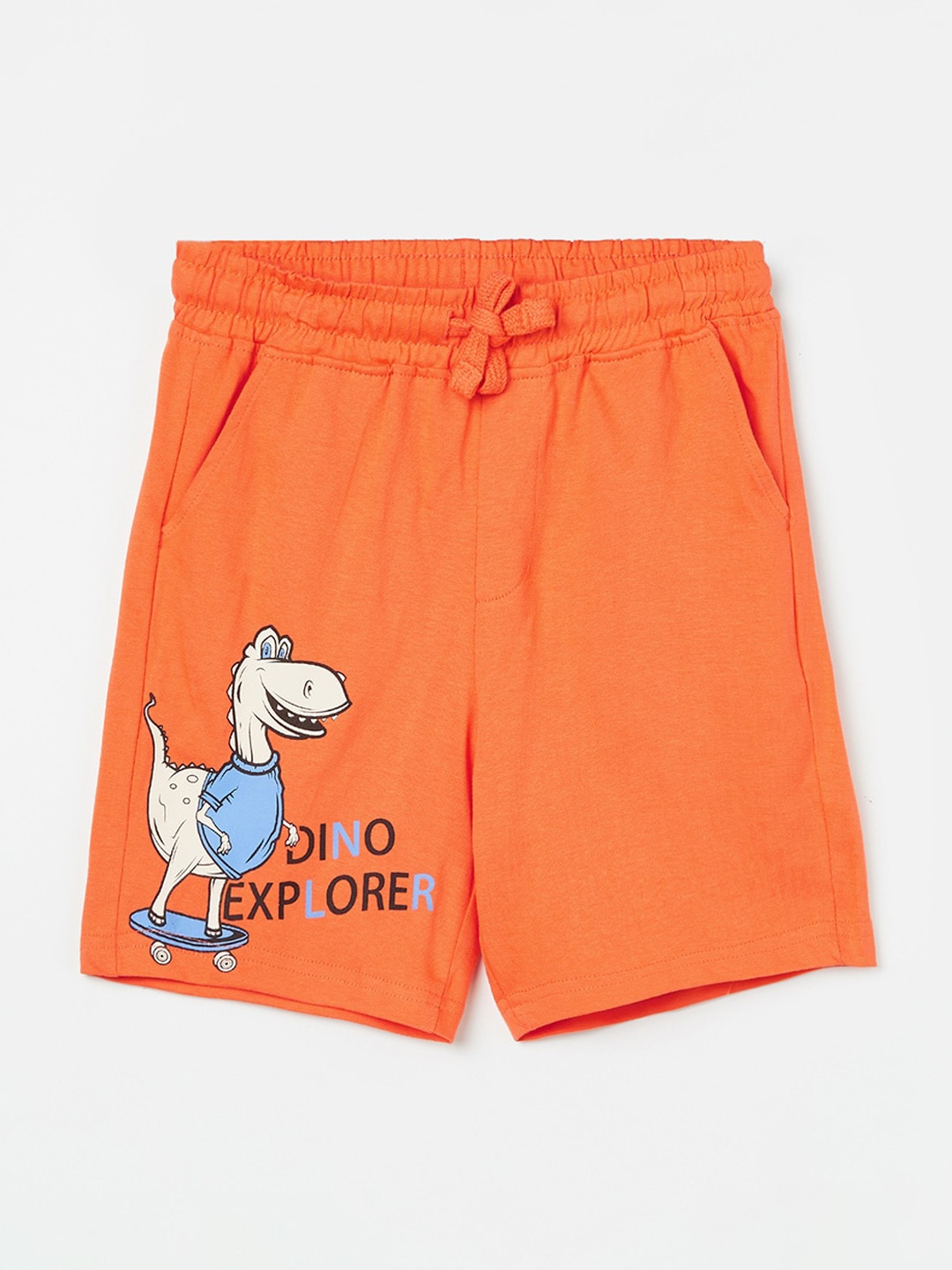 

Fame Forever by Lifestyle Boys Graphic Printed Pure Cotton Shorts, Orange