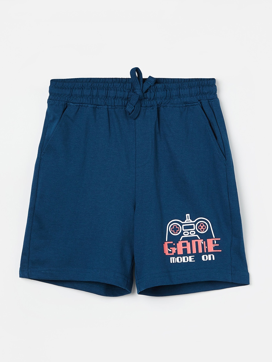 

Fame Forever by Lifestyle Boys Mid-Rise Pure Cotton Shorts, Teal