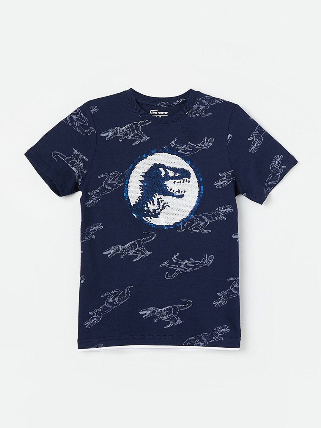 

Fame Forever by Lifestyle Boys Dinosaur T Shirt, Blue