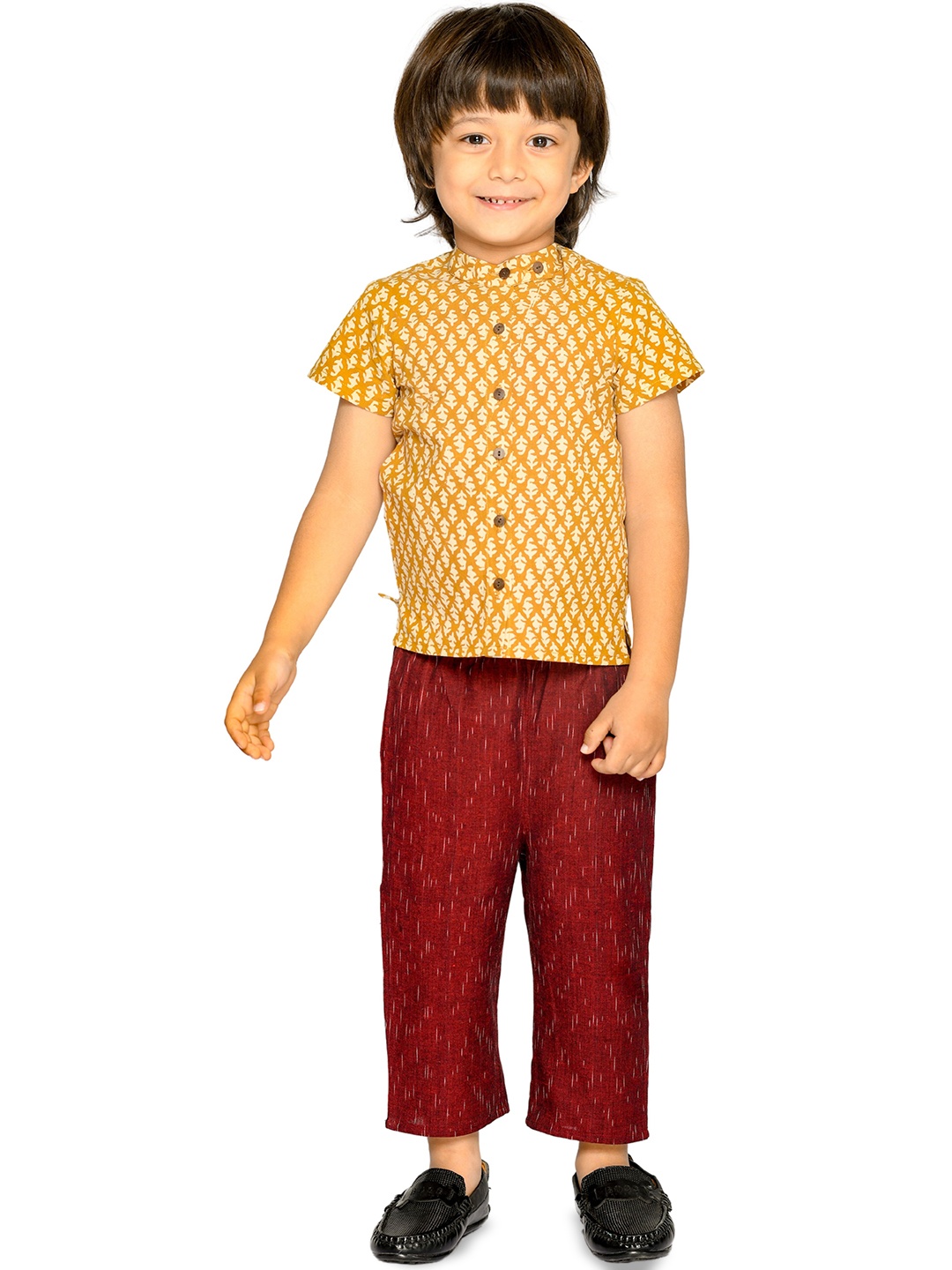 

Tiny Bunnies Boys Pack Of 2 Printed Shirt With Trousers, Yellow