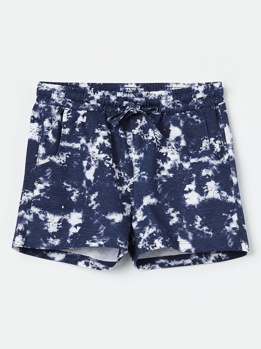 

Fame Forever by Lifestyle Girls Abstract Printed Pure Cotton Shorts, Navy blue