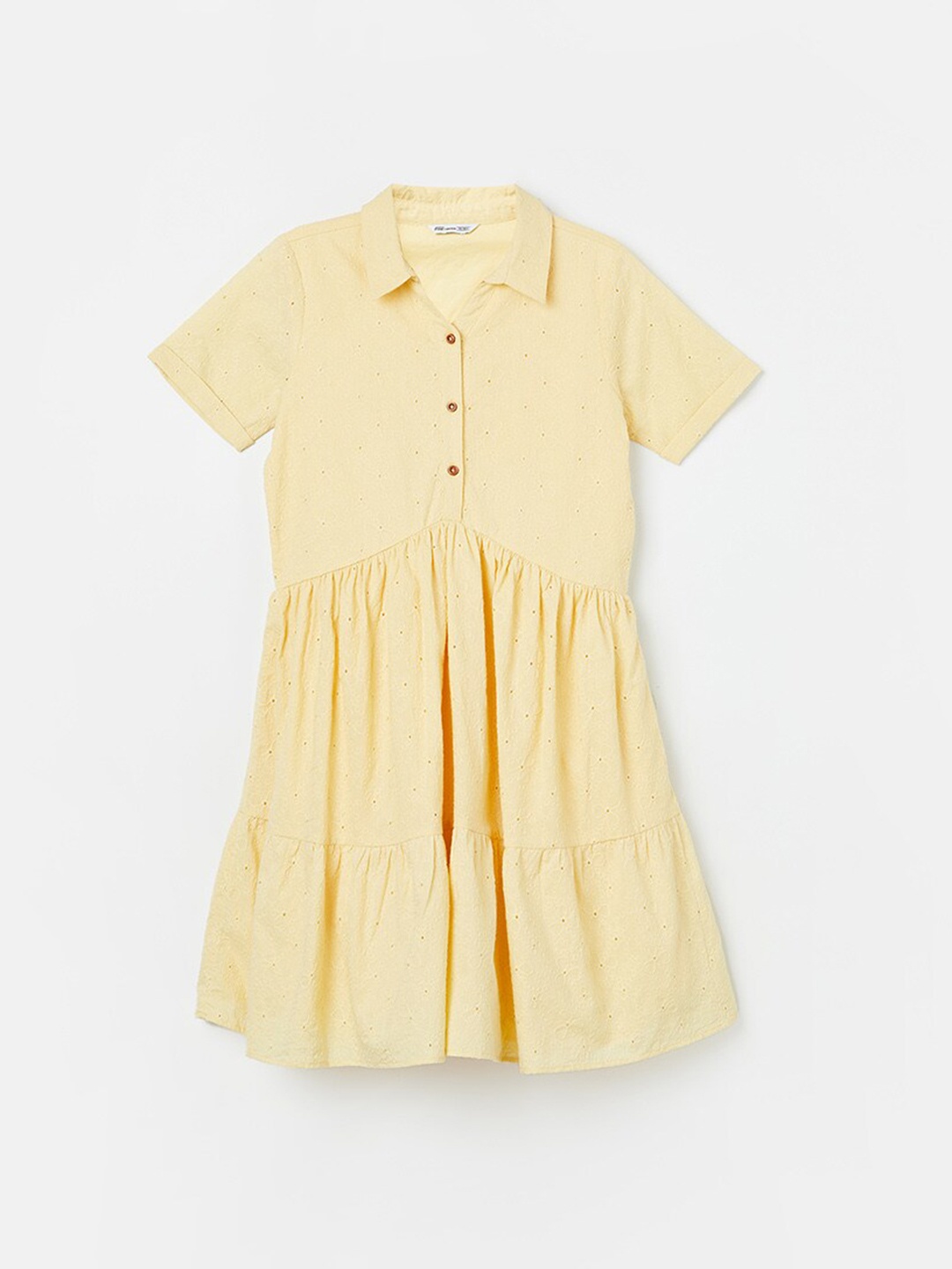 

Fame Forever by Lifestyle Girls Pure Cotton Fit & Flare Dress, Yellow