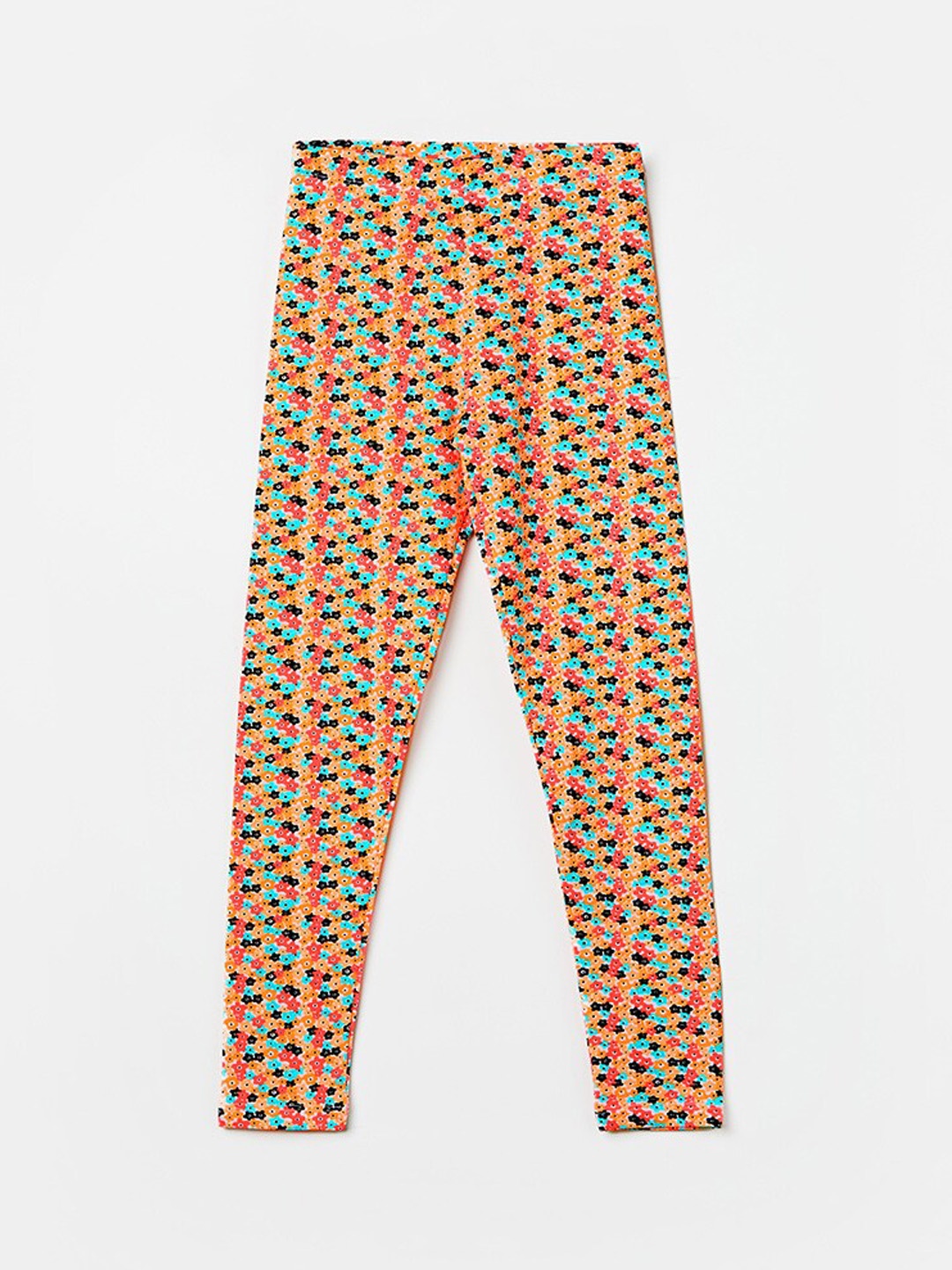 

Fame Forever by Lifestyle Girls Printed Ankle Length Leggings, Orange