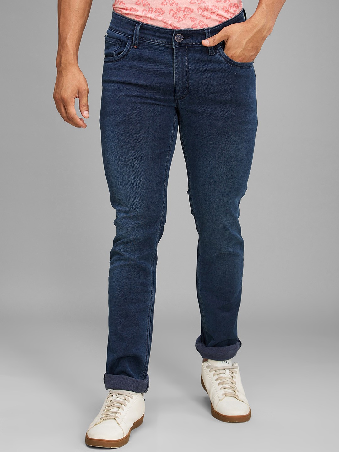 

Park Avenue Men Slim Fit Mid-Rise Clean Look Stretchable Jeans, Blue