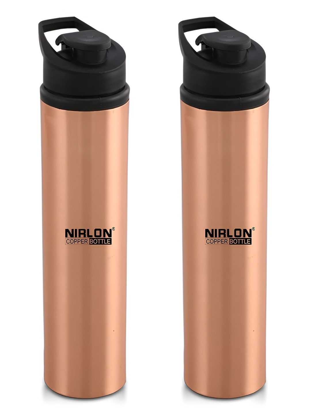 

NIRLON Copper-Toned 2 Pcs Copper Water Bottle 1 Ltr