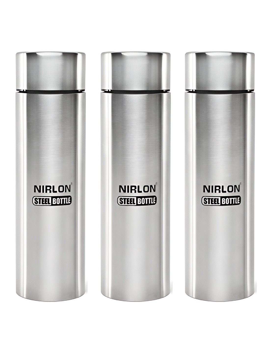 

NIRLON Silver-Toned 3 Pieces Stainless Steel Water Bottle 1 L Each