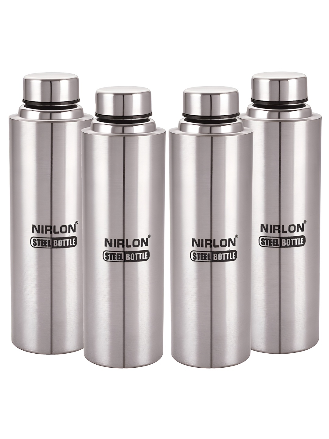 

NIRLON Silver-Toned 4 Pieces Water Bottle 1 L Each