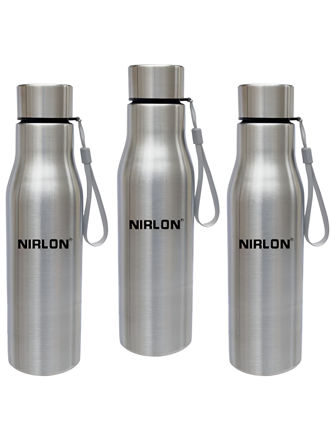 

NIRLON Silver-Toned 3 Pieces Stainless Steel Solid Water Bottle 1L