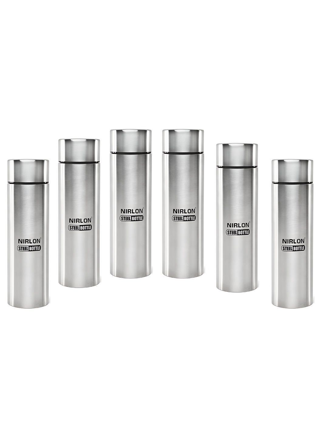 

NIRLON Silver-Toned 6 Pieces Stainless Steel Water Bottle 1 Ltr