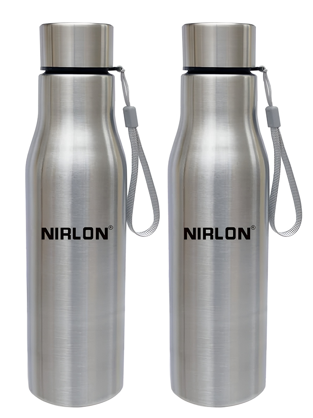 

NIRLON Silver-Toned 2 Pieces Stainless Steel Water Bottle 1 Ltr