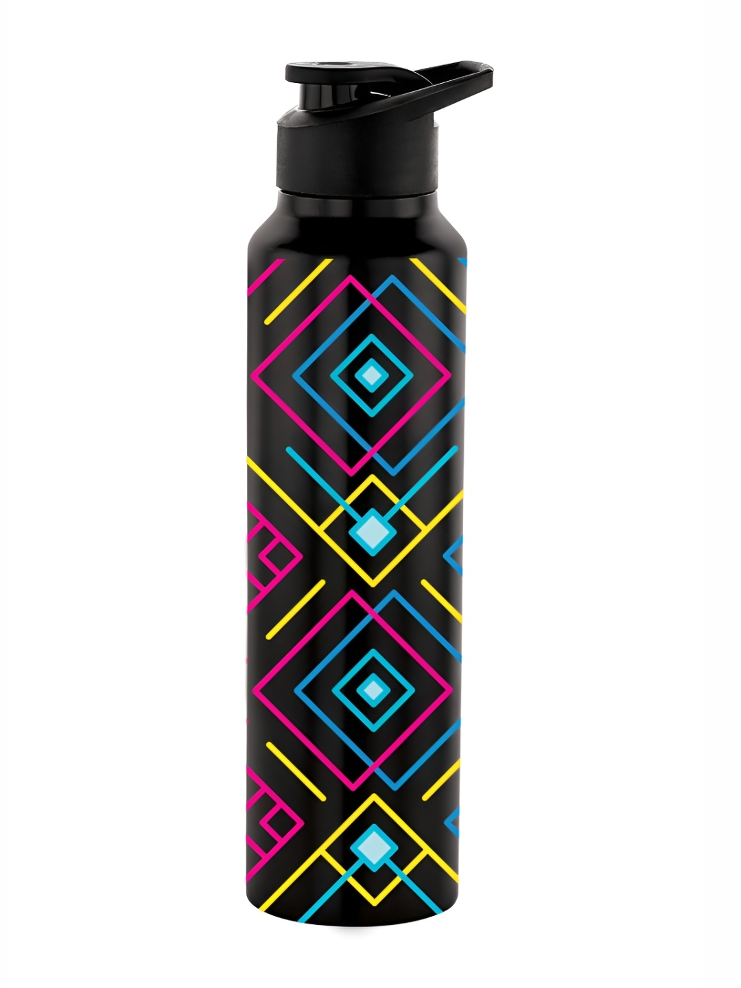 

NIRLON Black & Blue Printed Stainless Steel Water Bottle 1 L