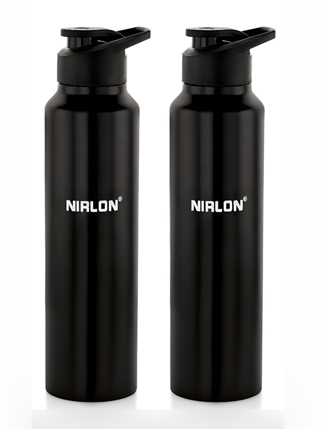 

NIRLON Black 2 Pieces Stainless Steel Water Bottle 750 ml Each