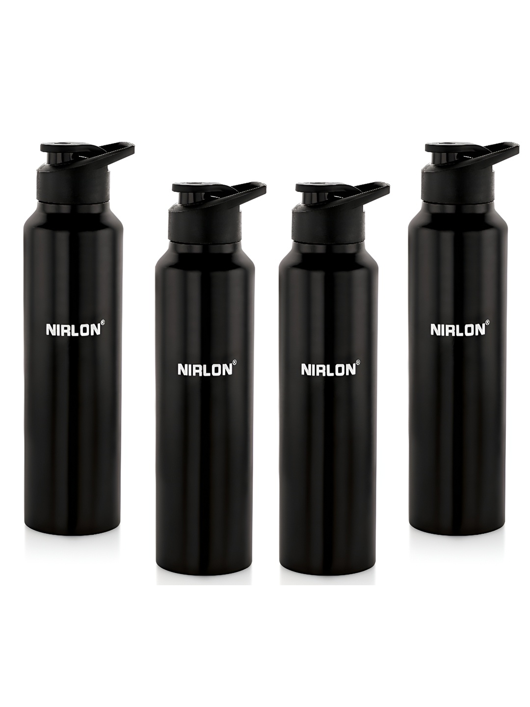 

NIRLON Black 4 Pieces Stainless Steel Solid Water Bottle 1l