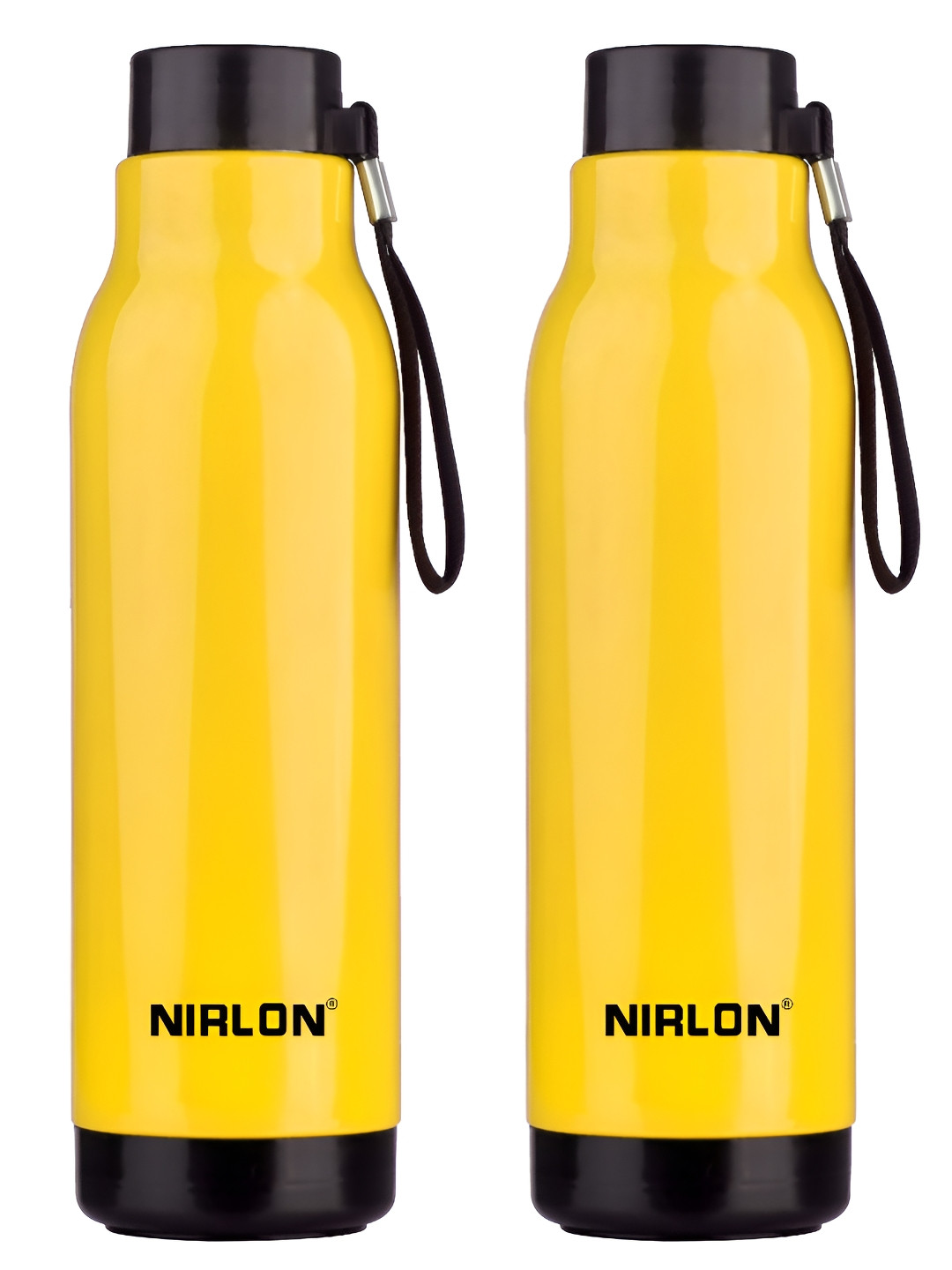 

NIRLON Yellow & Black 2 Pieces Stainless Steel Water Bottle 480 ml