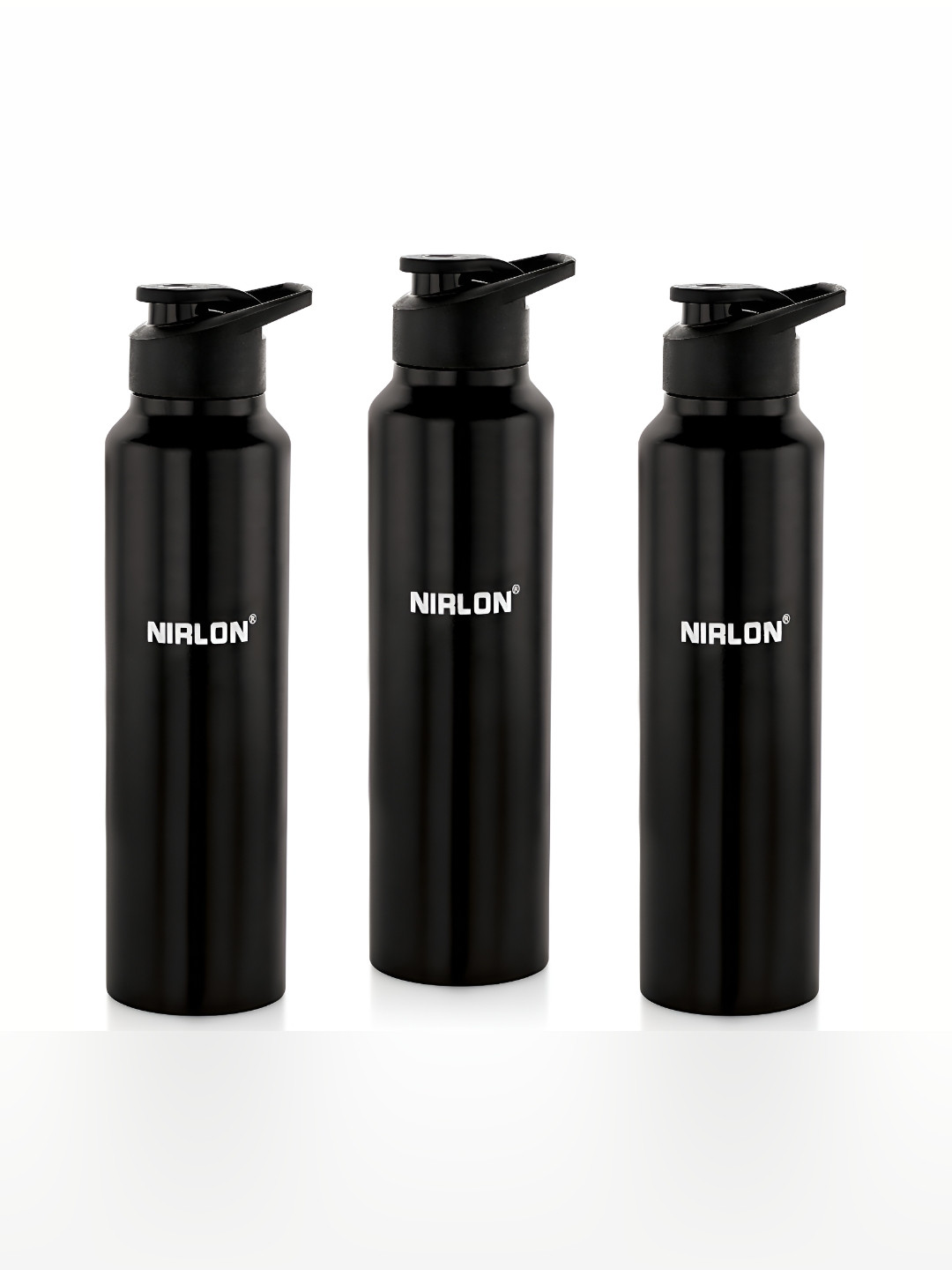 

NIRLON Black 3 Pieces Stainless Steel Water Bottle 1 L
