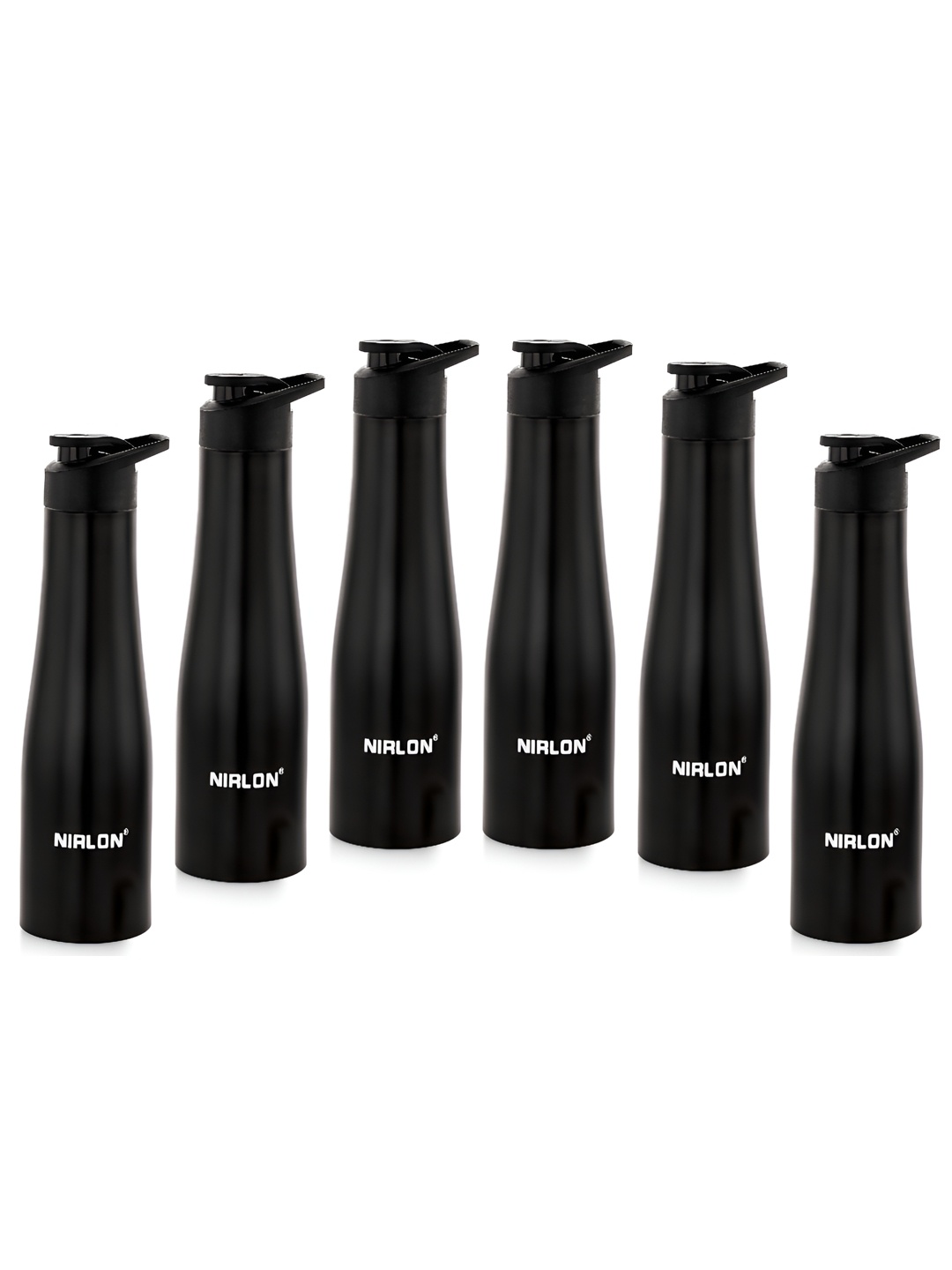 

NIRLON Black 6 Pieces Stainless Steel Solid Water Bottle 1 L