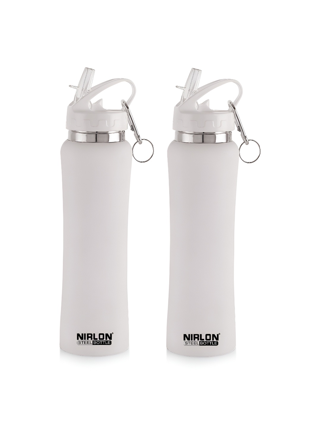 

NIRLON Red & White 2 Pieces Stainless Steel Solid Water Bottle 750 ml
