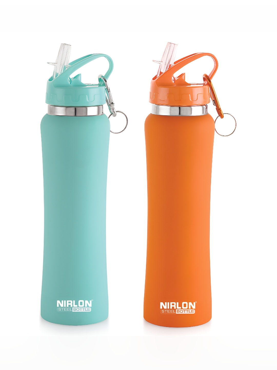 

NIRLON Multicoloured 2 Pieces Stainless Steel Solid Water Bottle 750 ml, Green