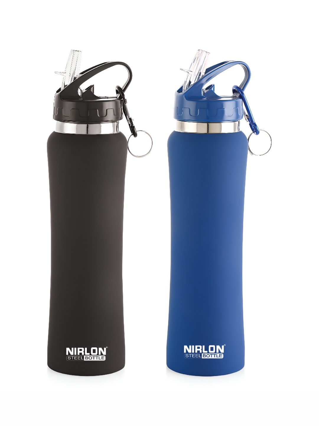 

NIRLON Blue & Black 2 Pieces Sipper Water Bottles 1 L Each