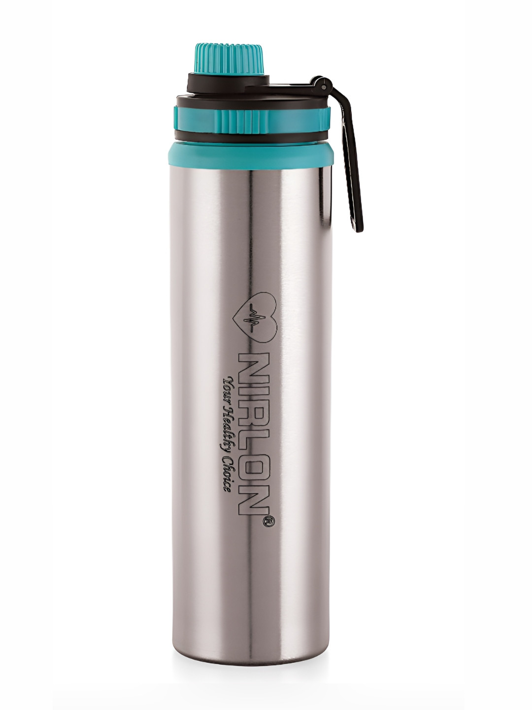 

NIRLON Silver-Toned Typography Printed Single Stainless Steel Water Bottle 900 ml
