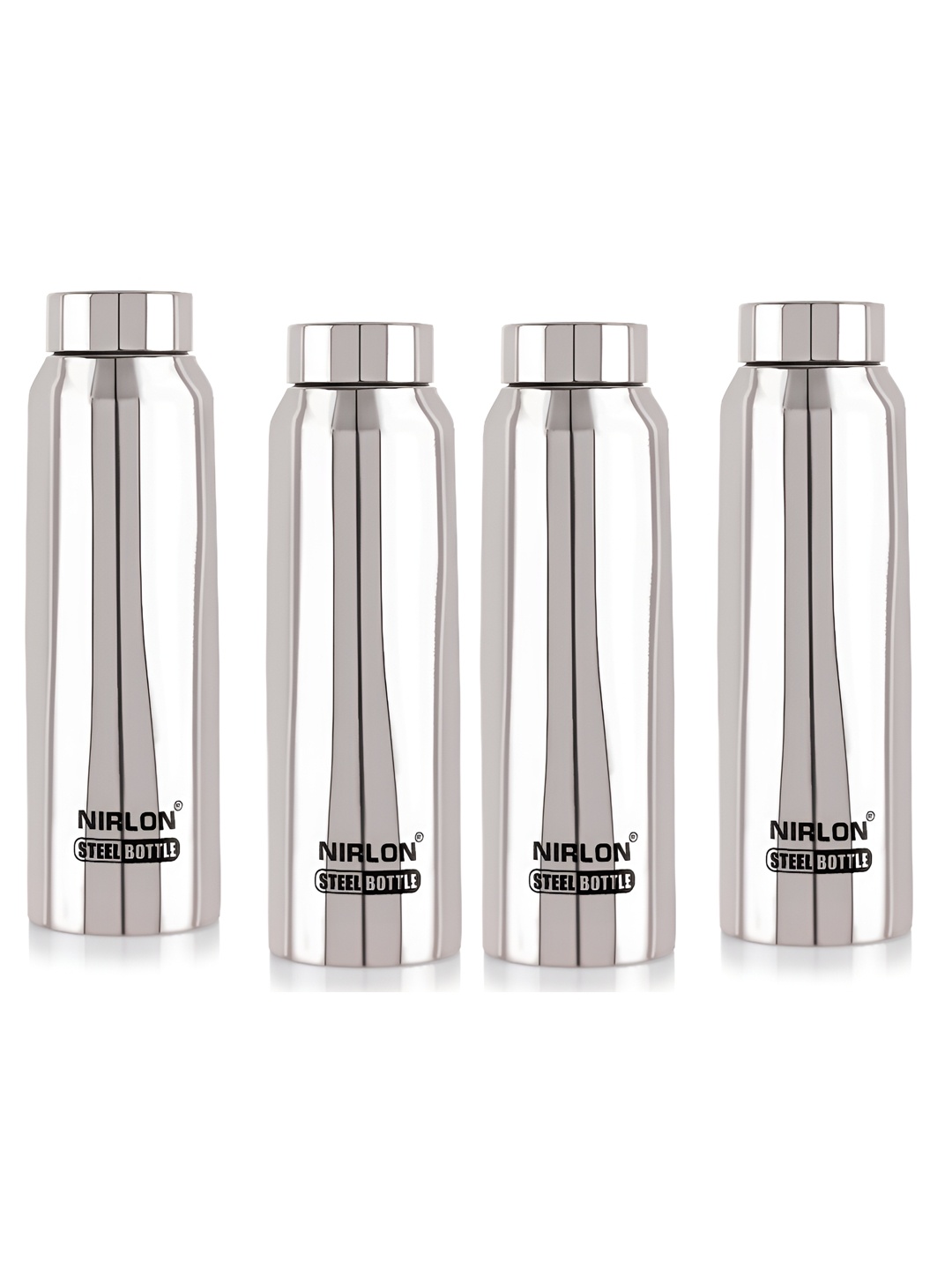 

NIRLON Silver-Toned 2Pcs Stainless Steel Leak Proof Water Bottle 1ltr