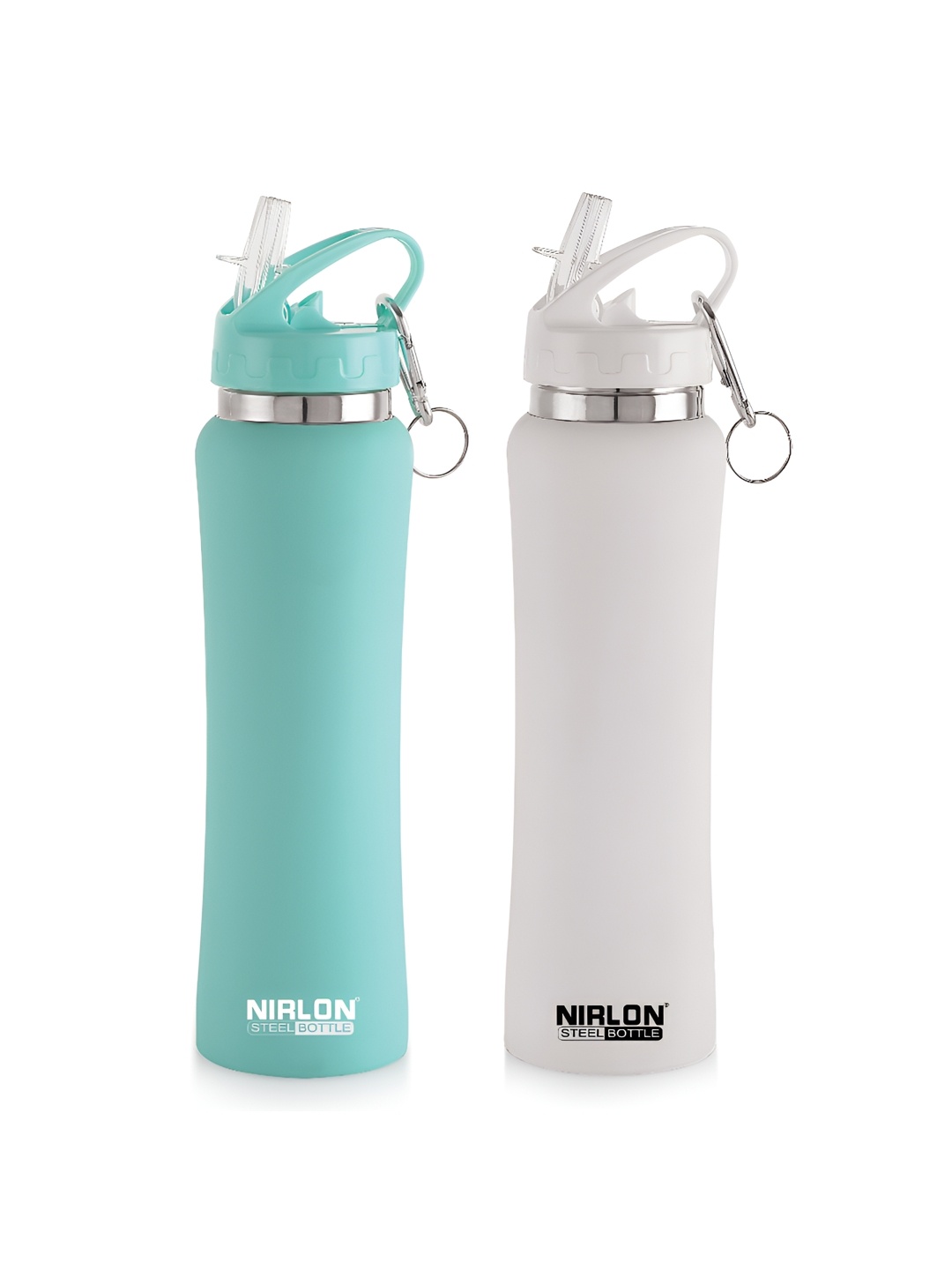 

NIRLON Sea Green & White 2 Pieces Stainless Steel Sipper Water Bottle 750 ml