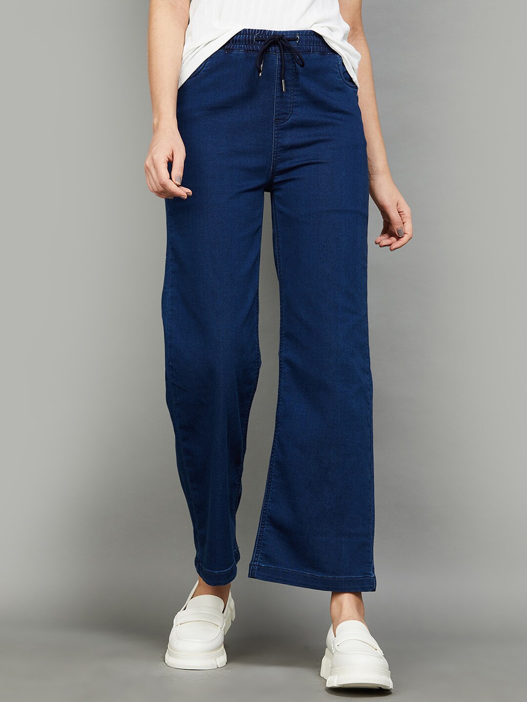

Fame Forever by Lifestyle Women Mid-Rise Wide Leg Stretchable Jeans, Blue