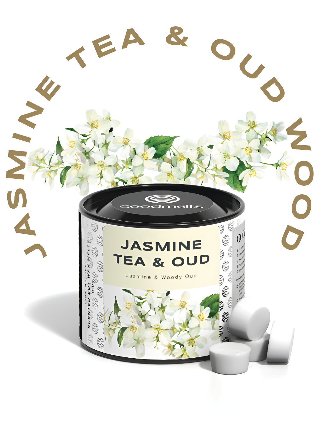 

GoodMelts Jasmine Tea & Oud Scented Soy Wax Melts, White