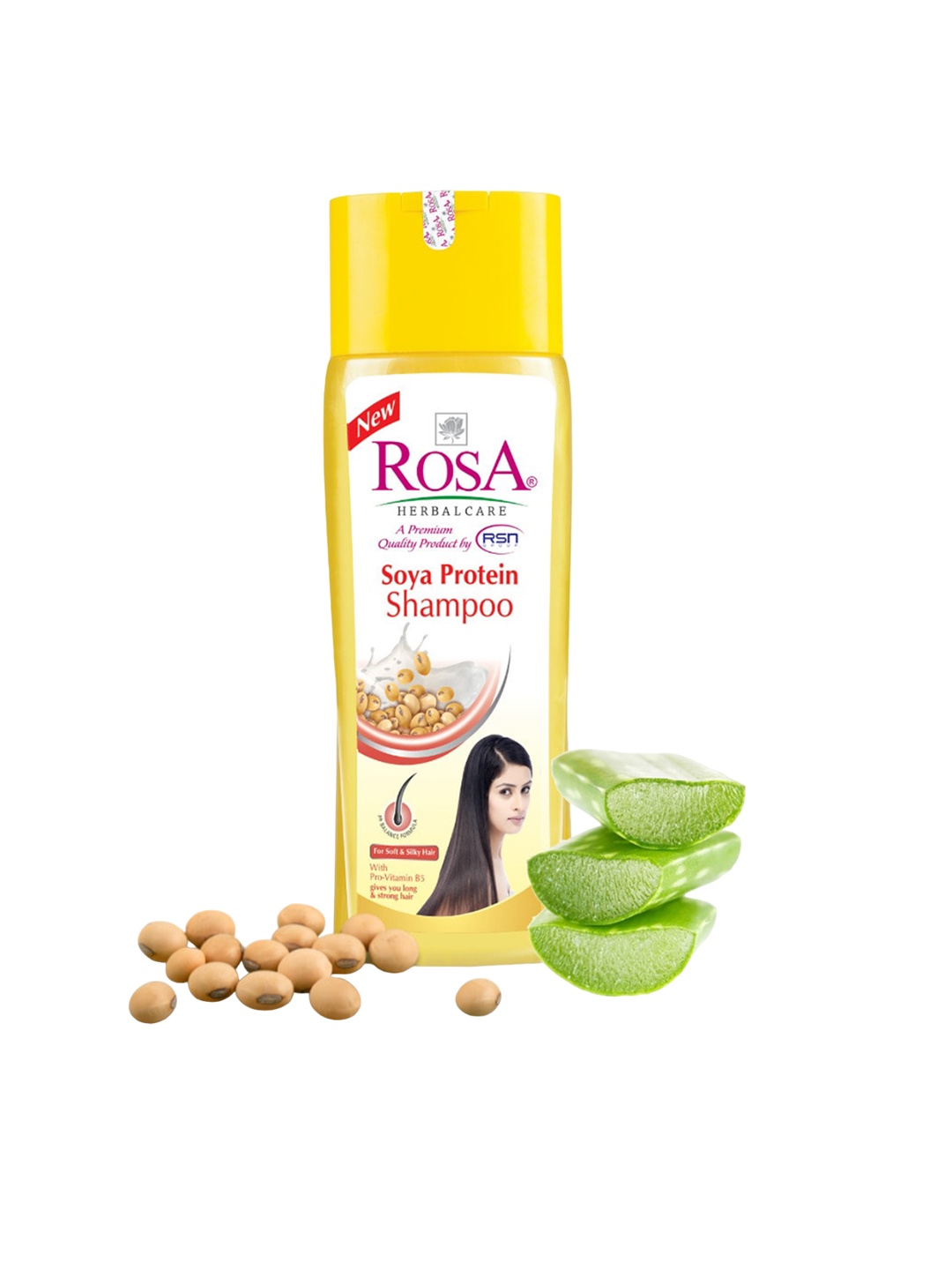 

ROSA Soya Protein Shampoo With Pro-Vitamin B5 For Long & Strong Hair-1000ml, Yellow