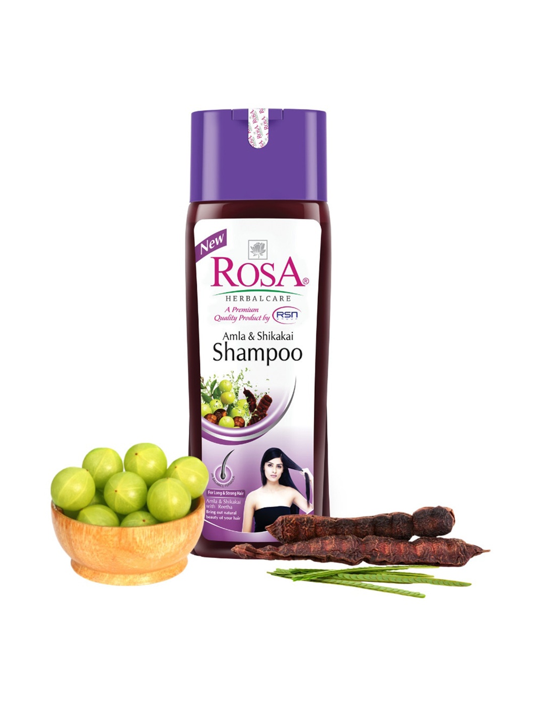

ROSA Amla & Shikakai Shampoo With Reetha For Long & Strong Hair-1000ml, Purple